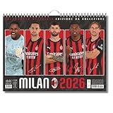 EURO PUBLISHING: Calendario Orizzontale Milan 2026 - Edizione da Collezione - cm 44x33 - Prodotto Ufficiale