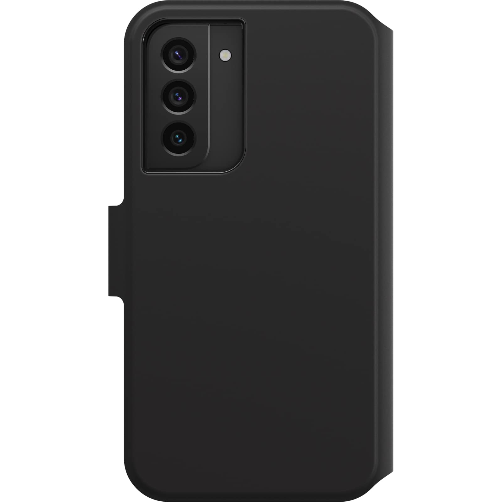 OtterBox Cover per Samsung Galaxy S22+ Strada Via, resistente a shock e cadute, folio sottile, morbido al tatto con slot carta di credito, testato 2x vs norme MIL-STD 810G, Nero