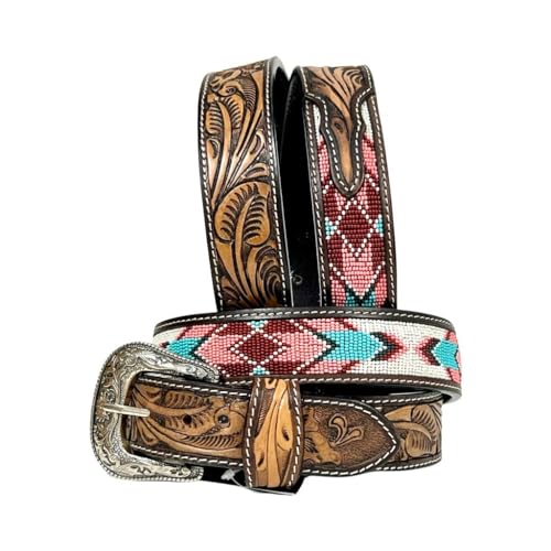 Affilare Western Genuine Leather Beaded Belt For Men and Women 30HQ109-46