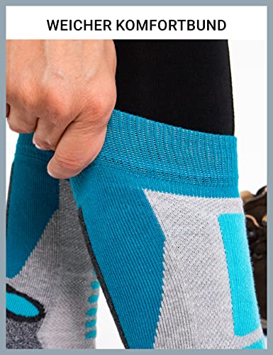 Wandersocken für Damen im 2er Pack – Modell Gerlinde in Blau-Rose