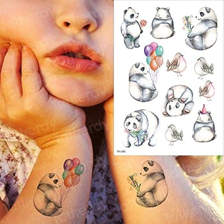Tzxdbh Autocollant De Tatouage Temporaire Enfants Tatouages Enfants Animaux Tatouage Panda Bear Flamingo Faux Tatoo Enfant Foret Eau Tatouage Amazon Fr Beaute Et Parfum