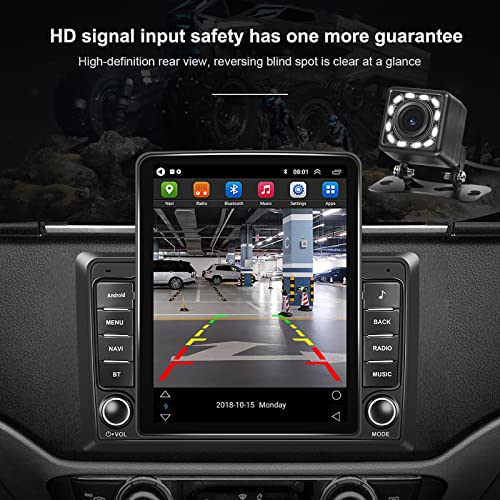 Android Double Din Car Stereo Compatible with Wireless Apple Carplay and Android Auto, 9.5 inch Vertical Touch Screen GPS Navigation Table Radio with 12LED Backup Camera - Thumbnail 6