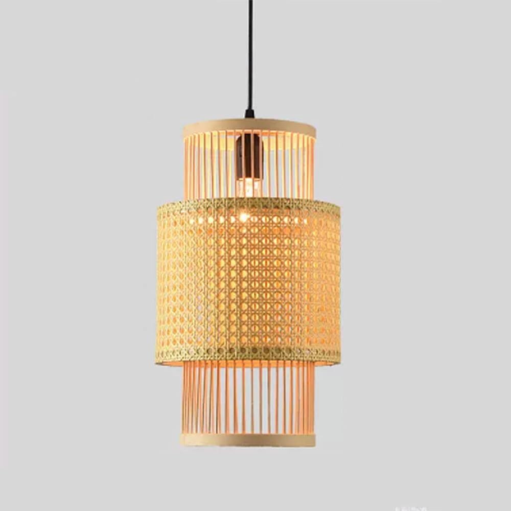 TONFON Wabi-Sabi Hallway Chandelier Bamboo Hanging Lamp