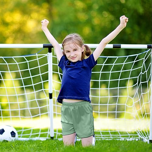 Image of Boyiee 8 Pack Girl Toddler Bike Cartwheel Shorts | Biker Under Dress Shorts, Kid Dance Clothes, Soft Stretchy Leggings for Gymnastics, Sports, Yoga, Cycling, Multicolor