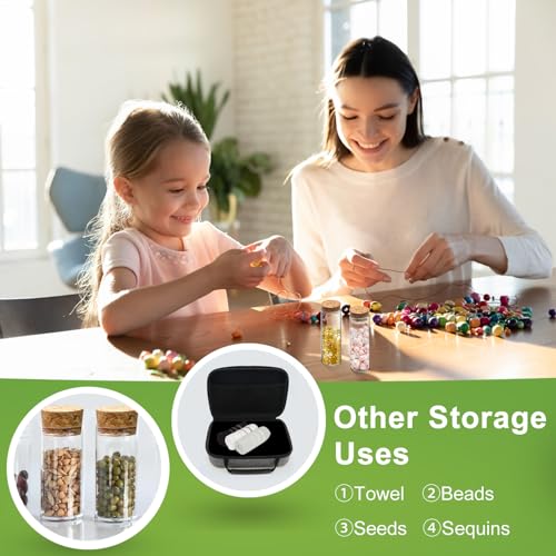 Saatgut Aufbewahrungsbox, 40 Slots Lagerung von Saatgut,Saatgutaufbewahrung mit Etiketten Aufklebern und Trichter, Samen Organizer,Seed Storage Organizer für Gemüsesamen, Blumensamen,Fruchtkerne