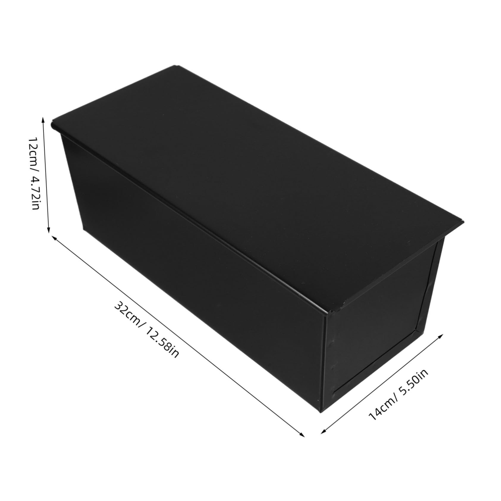 BESTOYARD Molde para Pan con Tapa Negro de Metal, Antiadherente y Fácil de Limpiar, Bandeja para Hornear Pan de 1000g Adecuado para Cocina en Casa