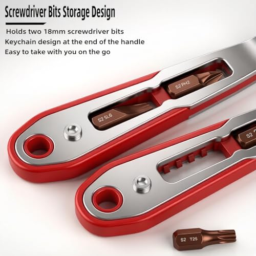 Image of 12 in 1 Right angle screwdriver 18 mm /0.7″ Shortest magnetic screwdriver bits (S2 alloy steel) Shortest screwdriver bit Mini bits set 90 Degree Offset Mini ratchet Dedicated to small spaces