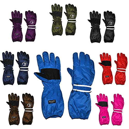 alles-meinede-GmbH-Thermo-Fingerhandschuhe-extra-Langer-Schaft-SCHWARZ-Groesse-12-bis-15-Jahre-wasserdicht-atmungsaktiv-Thinsulate-Reflektor-BaumwolleSki-Hand