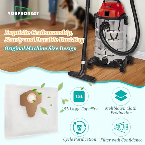 6 Stück für Einhell TC-VC 1930 SA/SAC Staubbeutel für Einhell TC-VC 2230 SA/SAC Staubbeutel Ersatz Staubsaugerbeutel Staubsauger Zubehör (30L Kapazität)