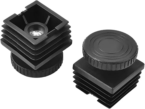 Heyiarbeit 8 niveladores de muebles de 1.575in1.57 pulgadas de diámetro de la base M8 rosca ajustable patas de nivelación doméstica, tono negro