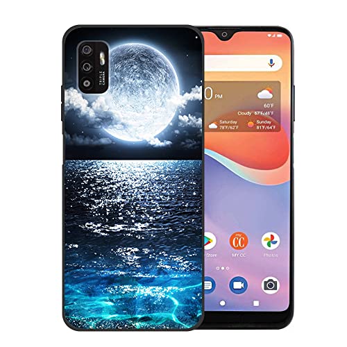 Case for ZTE ZMax 11 Phone Case ZTE Z6251 Soft TPU Phone Cover (Sea Moon)