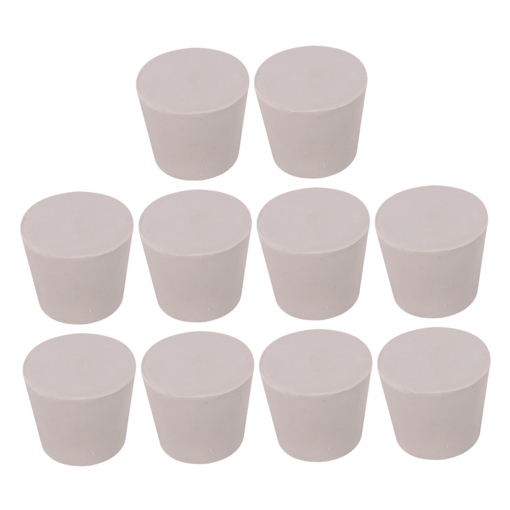 Ciieeo 10Pcs Solid Rubber Tapered Stoppers for Test Tubes and Flasks Sealing Plugs for Laboratory Use and for and Scientific