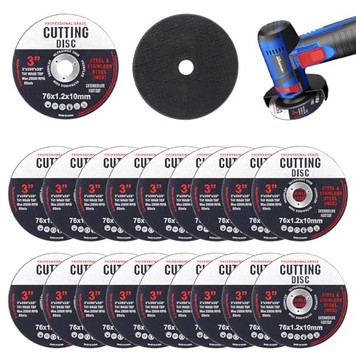pilyero 20 Pezzi Dischi per Smerigliatrice, Flessibile da Taglio, Mola a Disco, Adatto per L'uso con Vari Tipi Di Smerigliatrici Angolari e per L'esecuzione Di Diversi Tipi Di Lavori Di Taglio (20)