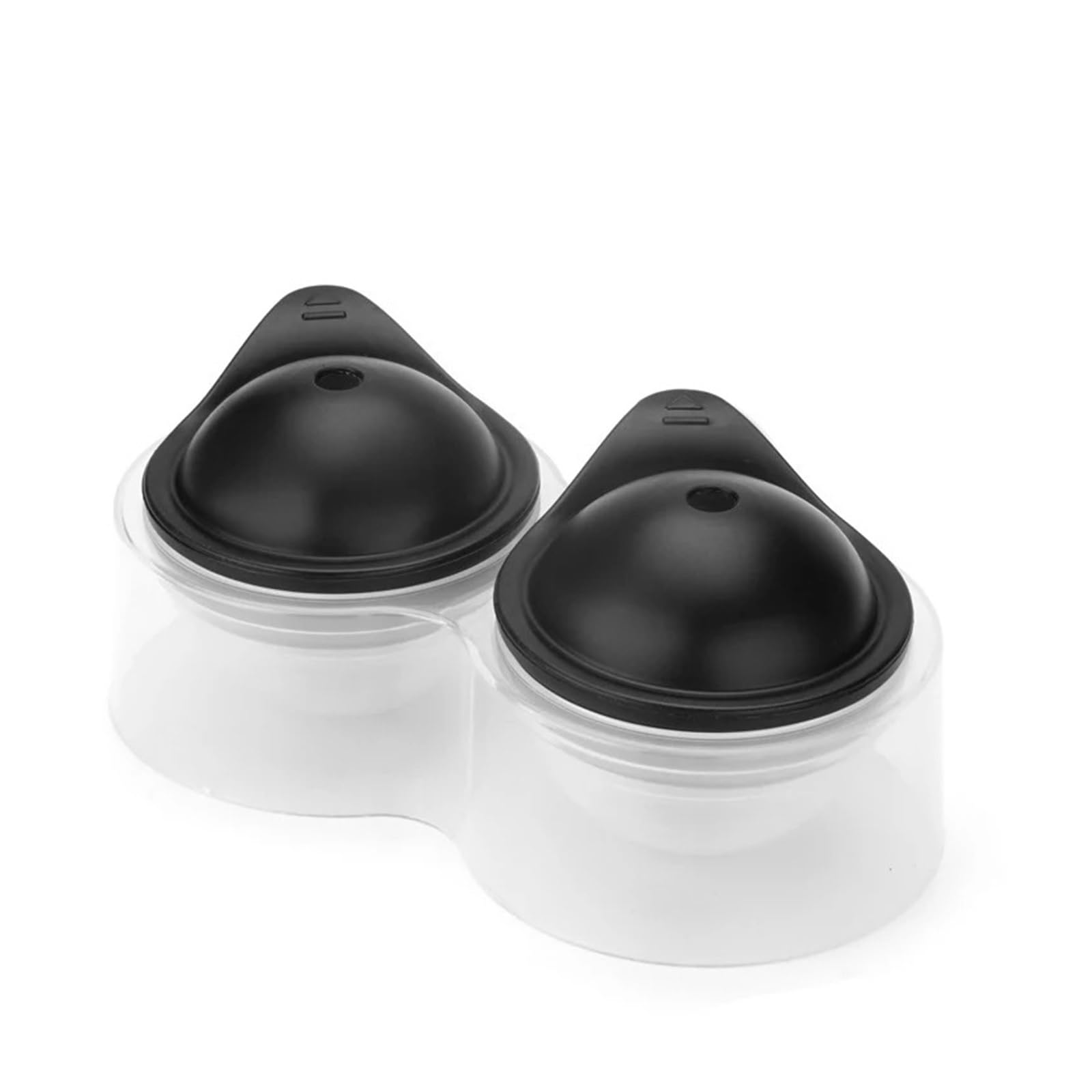 Molde de bolas de hielo de silicona, molde esférico, bandeja grande | Material de silicona, forma esférica o redonda, opciones de 2, 4 o 6 cavidades por juego(2 Cup)