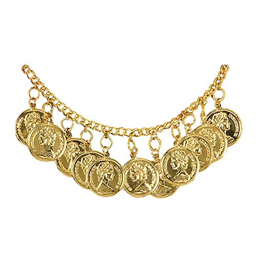 W WIDMANN MILANO Party Fashion 2925V - Bracelet de cheville avec pièces, bijou, chaîne de cheville, gitane, Bollywood, Orient, carnaval, soirée à thème