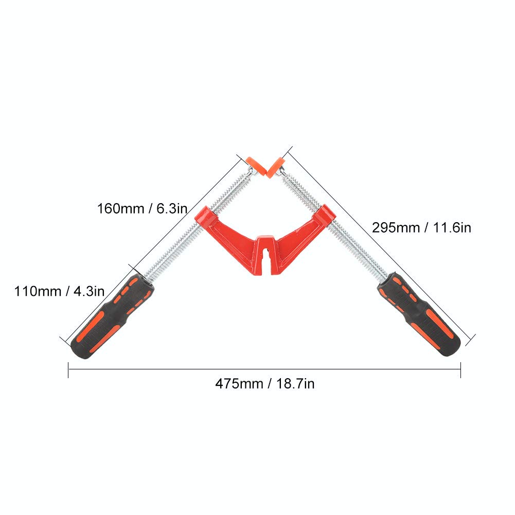 Restokki Double Handle Right Angle Clamp Malleable Cast Iron Folder Tool Woodworking F Clip Accessories