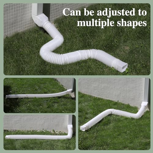 image for Gutterlix 2 Pack Flexible Gutter Downspout Extensions Extendable from 