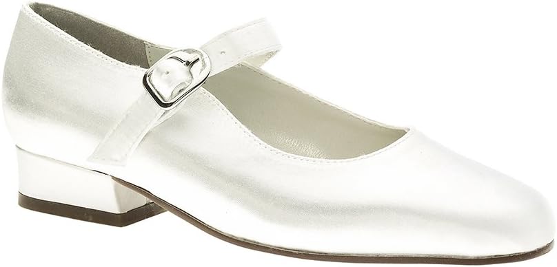 Touch Ups BY BENJAMIN WALK Kids' Sabrina Mary Jane Pre/Grade School (White Satin 1.5 M)