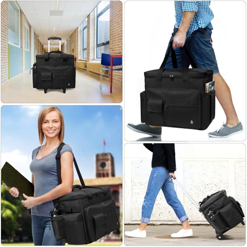 Timoxi Rolling Teacher Bag with Hard Support