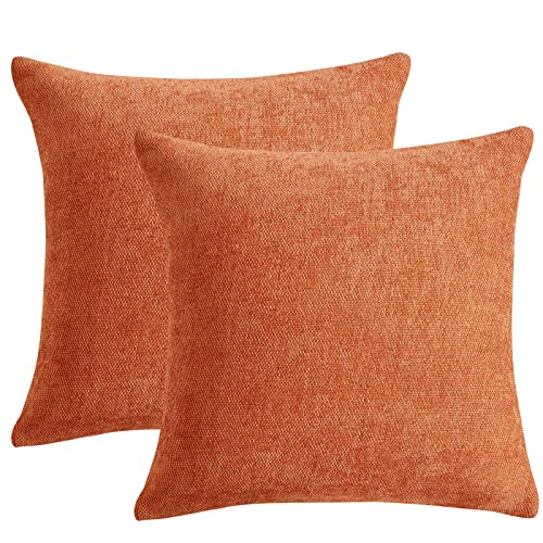 Anickal Fall Pillow Covers 18X18 Inch For Fall Decor Set Of 2 Burnt Orange Accent Decorative Throw Pillow Covers Cushion Case For Couch Sofa Living Room Farmhouse Home Decorations #TOP3