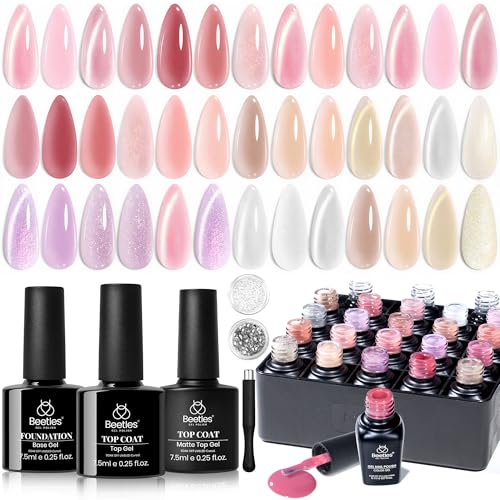 Beetles 36-Color Jelly Cat Eye Gel Nail Polish Set