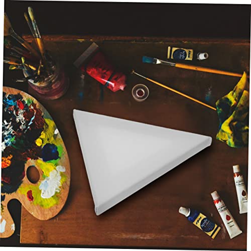 Lienzo triangular para estudiantes que buscan un tablero de pintura irregular de 15 cm blanco 7
