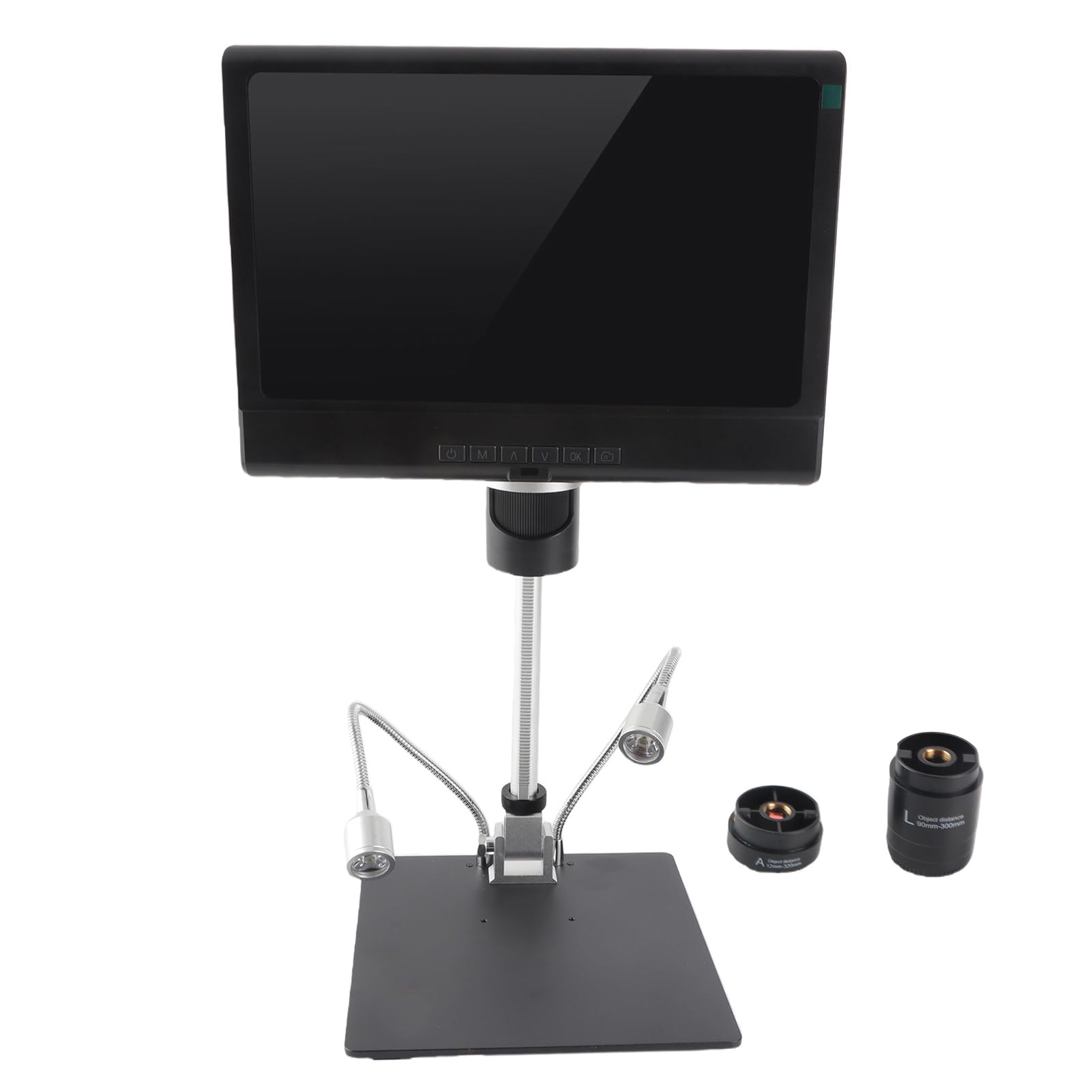 FTVOGUE 1080P 10-calowy Ekran LCD Mikroskop Cyfrowy 3-200X Zoom Mikroskop Lutowniczy z 7 Diodami LED Karta TF 8 GB do Kontroli Naprawy Elektroniki