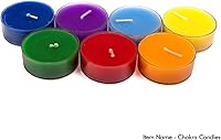 Vista 3 de Vrinda® Vela perfumada de 7 chakras, 2.25 pulgadas, juego de velas de aromaterapia para meditación, yoga y relajación, vertidas a mano con aceites