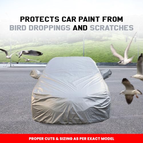 Image of Autofact Waterproof Car Body Cover Compatible with Citroen C5 with Mirror Pockets (Shinning Silver)