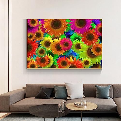 Image vibrante de fleurs décoration murale moderne 35x50cm - 3