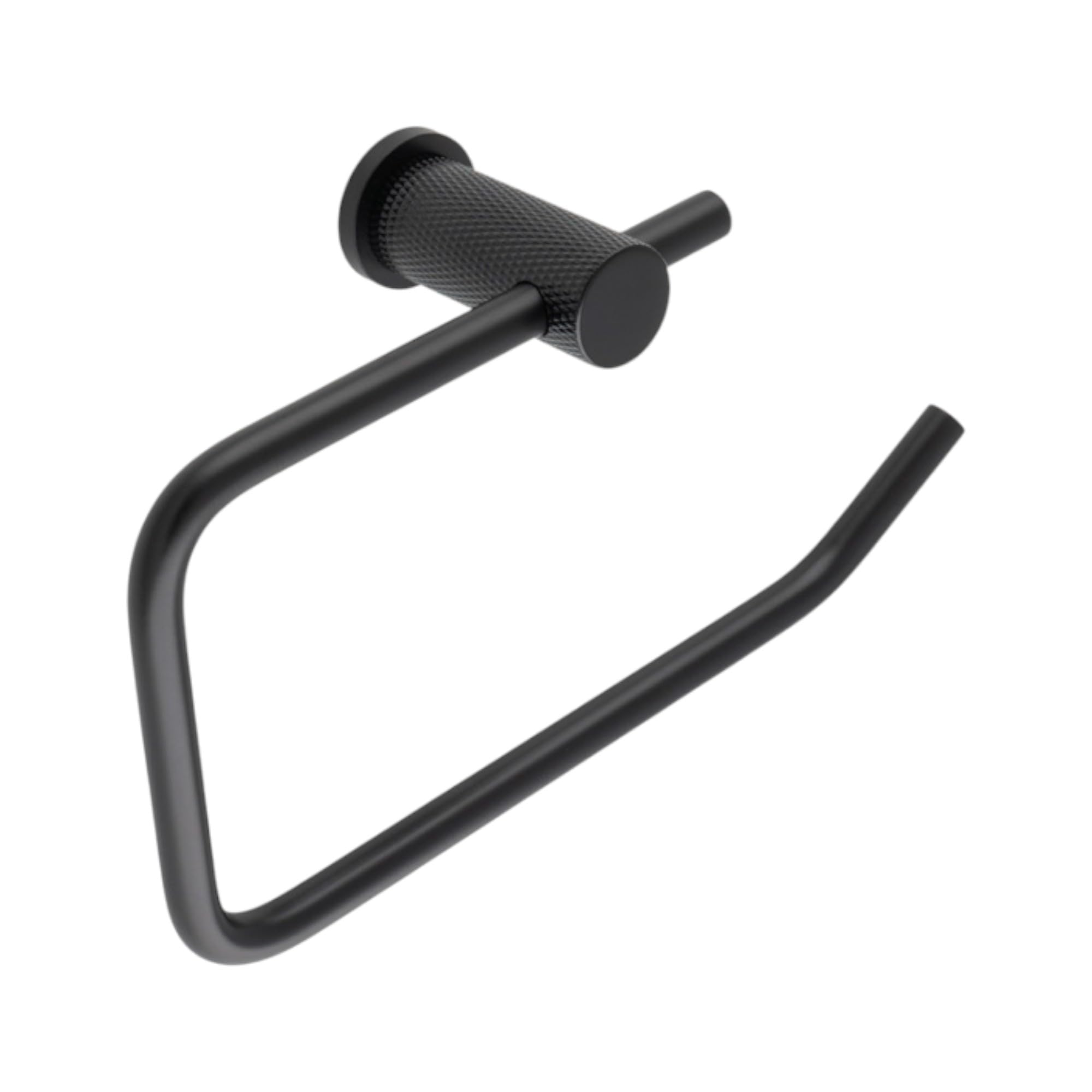 Alexander & Wilks Black Brunel Diamond Knurled Toilet Roll Holder (Black)