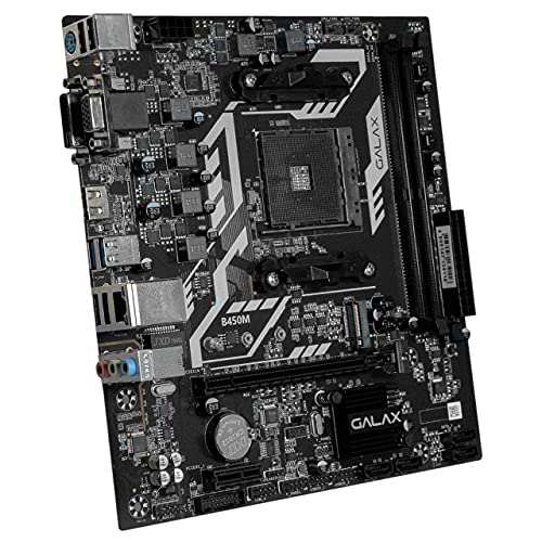 Image of GALAX B450M Motherboard for AMD Ryzen 1st, 2nd and 3rd Gen CPU with SATA 6Gbps, DDR4 32GB, HDMI, DVI-D, VGA, USB 3.1 Gen 1