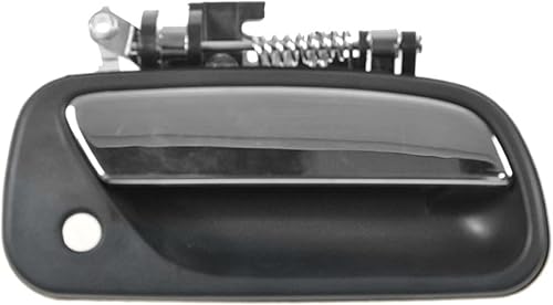 Miniatura 19 de TRQ Manija de la puerta exterior trasera izquierda del lado del conductor negra compatible con Honda Civic 2001-2005