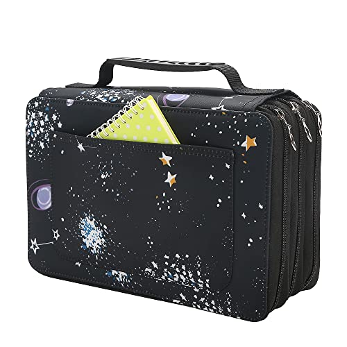 Image of Lbxgap 102 Slots Marker Pen Organizer Case w /Handle | Portable Multilayer Holder for Watercolor Pencils & Gel Pen Markers for Artists, Sketching, Drawing