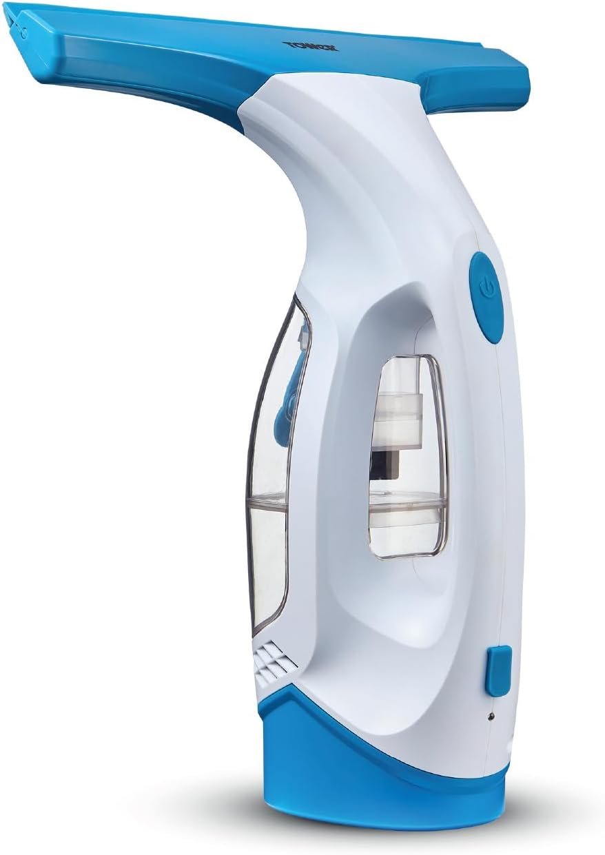 T131001 Cordless Window Vac Cleaner with Rechargeable Battery, 150ml Water Tank, 20W, Cool Blue