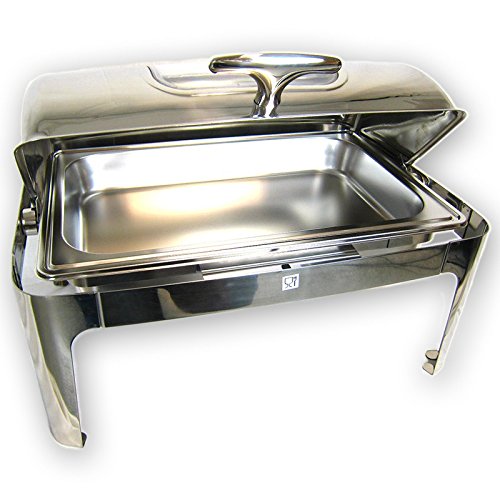 Preisvergleich Produktbild Chafing Dish Speisenwärmer Warmhaltebehälter Edelstahl Klappdeckel Sichtfenster