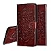 OOPKINS PU Leather Case for Google Pixel 6 Pro Mandala Embossed Design Phone Case Flip Notebook Wallet Card Slot Holder Magnetic Stand Cover for Google Pixel 6 Pro Mandala Brown LD