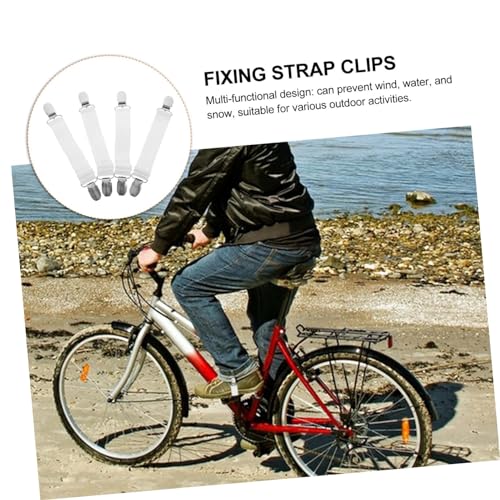 4 Piezas Clips Ajustables Elásticos para Botas de Motocicleta, Sujetadores Resistente al Viento para Pantalones, Diseño Elástico Cómodo para Hombre y Mujer miniatura 4