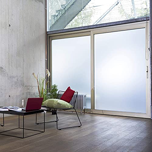 Image of SUNBIRD Window Film Privacy Colorful Window Sticker, Decorative Window Vinyl, Adhesive Home UV Blocking, Heat Insulation Static Cling for Bathroom Office (24 X 120 INCHES, Pure Frosted)