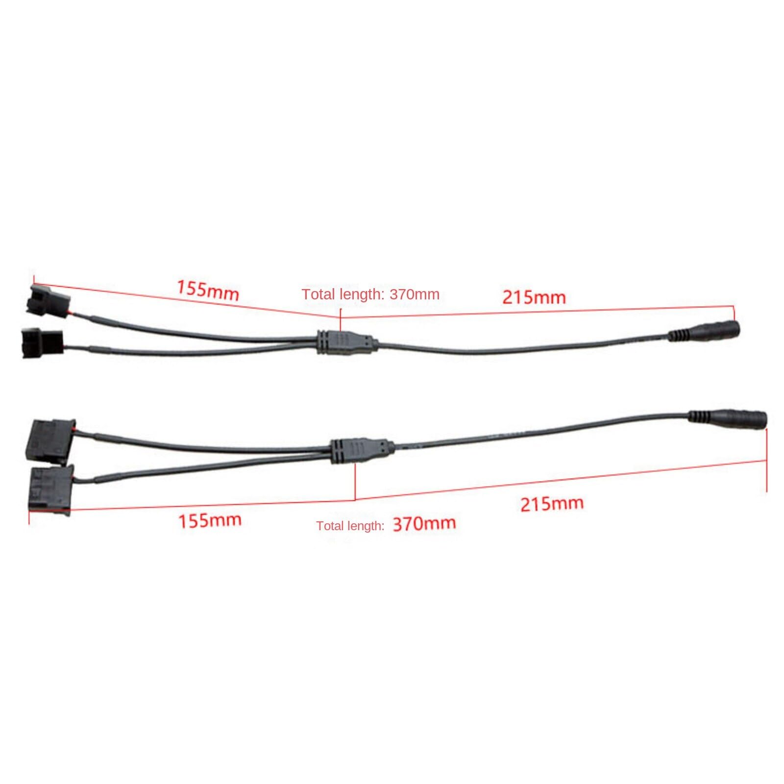 Goobay 93632 Câble D'alimentation/Adaptateur Pour Ventilateur PC, Fiche 5,25 Pouces Vers Ventilateur 2x 12 V / 2x 5 V, 0,15 M