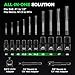 TecoTek 13PCS Magnetic Tap Socket Set, 1/4