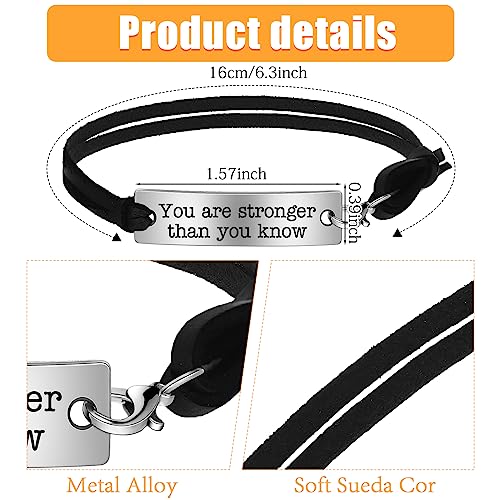 Nosiny Inspirational Gifts for Women Men with Gift Cards Envelopes Engraved Inspirational Bracelets Encouragement Jewelry Bracelets for Teen Friendsgiving(24 Pack)2