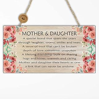 Maise & Rose Gift For Mum Mother and Daughter Plaque-Gift For Daughter-Handmade Wooden Hanging Home Sign-with Gift Box-172-N132