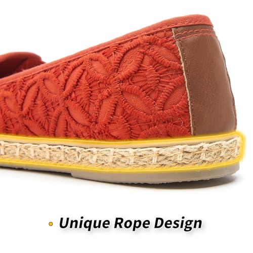 Image of BABUDOG Women's Flats with Flower Embroideried,White Lace Ballet Flats,Comfortable Dress Flats