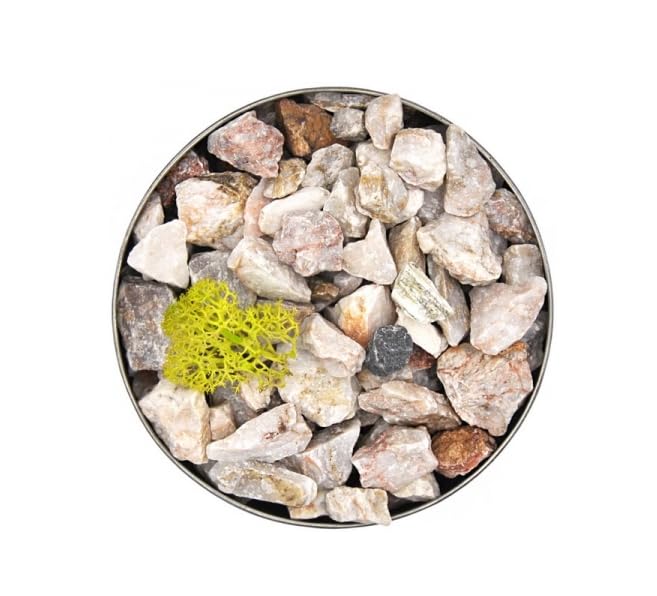 Decorative Garden Stones, Pebbles, Cobbles, Slate, Paddlestones, Gravel, Chippings, Aggregate, 20 kg, Various Colours (Colourful chipping 8-16mm)