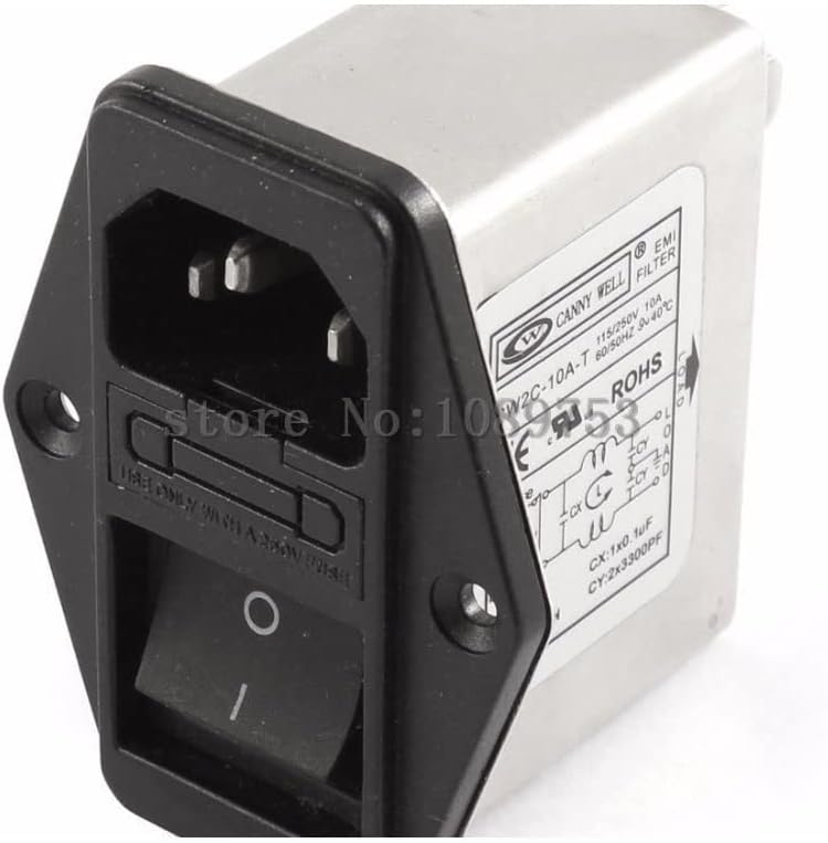 1pcs Power Socket insured Canny Well EMI Power Filter CW2C-10A-T AC110V-250V 10A