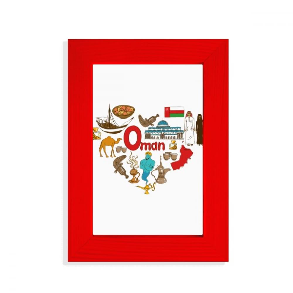 Cadre photo Oman Love Heart un cadeau souvenir idéal pour les voyageurs