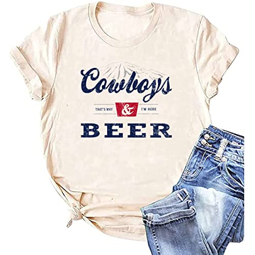 MAOGUYUNCountry Music Cowboy Shirt Women Vintage Concert Tees Funny Western Rodeo Graphic Short Sleeve Tops T-Shirt