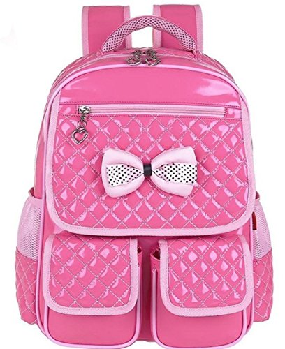 Kids Waterproof Backpck Schoolbag Pink