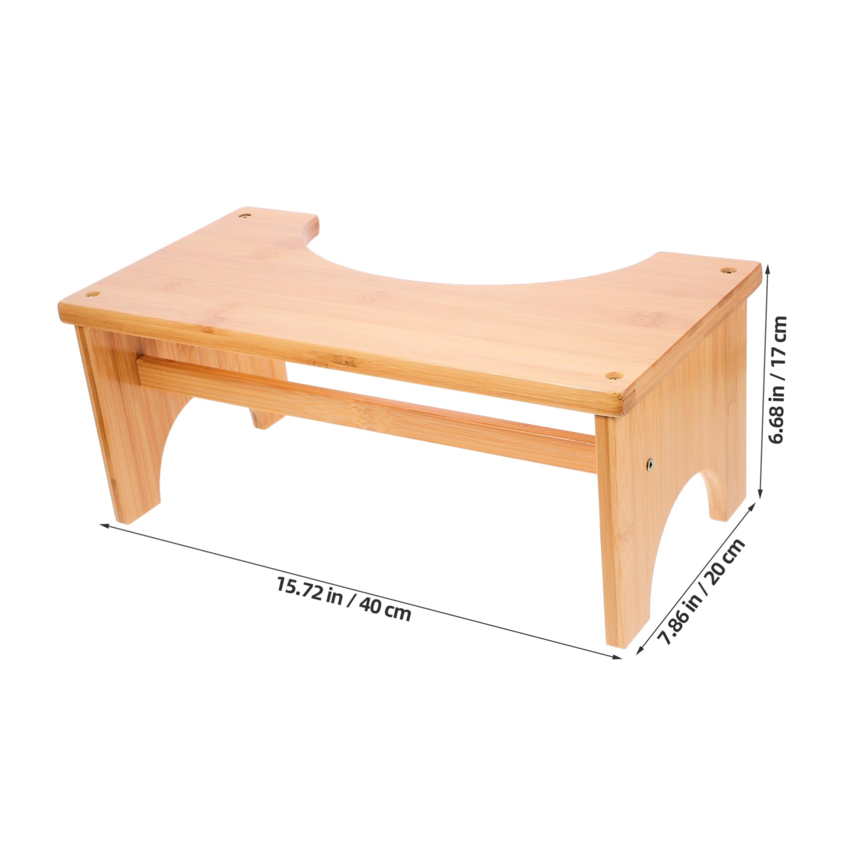 FOMIYES Bamboo Nonslip Toilet Step Stool Bathroom Stool Footrest for Adults Boys and Girls Safe Shower Chair for Home Use